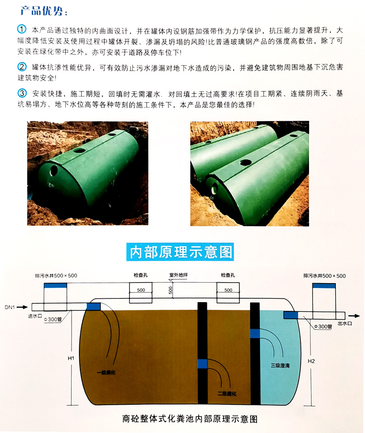 灵山玻璃钢化粪池